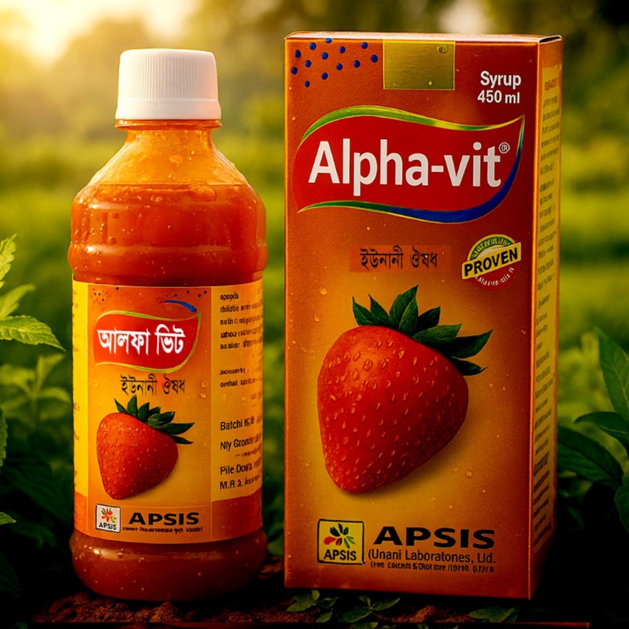 আলফা-ভিট সিরাপ প্যাকেজ